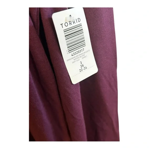 Torrid Purple Long Sleeve Tee with Festive Design - Picture 5 of 8